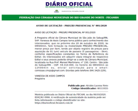 PREGÃO PRESENCIAL N° 001/2020