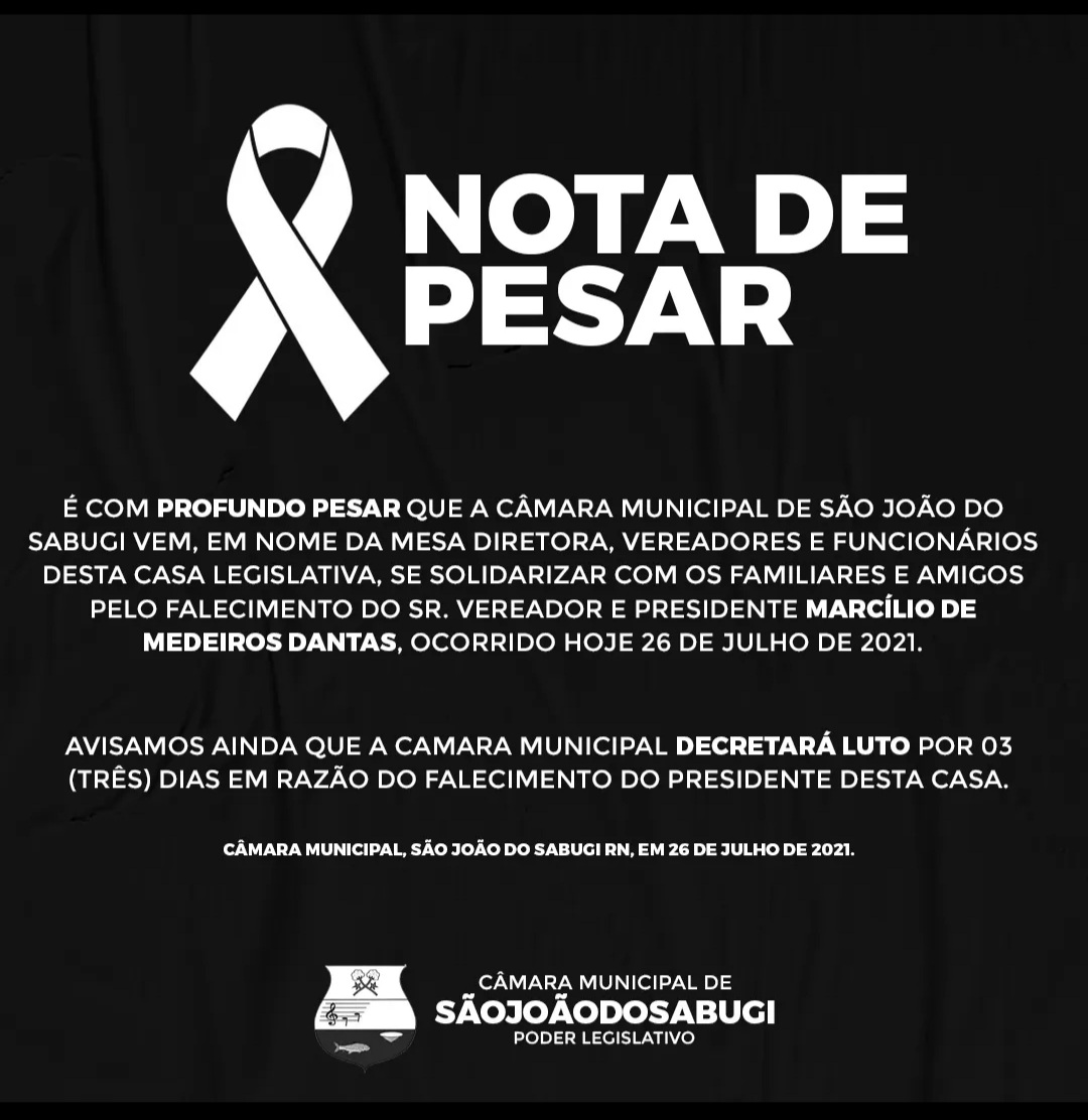 NOTA DE PESAR