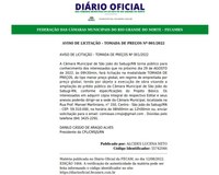 AVISO DE LICITAÇÃO – TOMADA DE PREÇOS Nº 001/2022